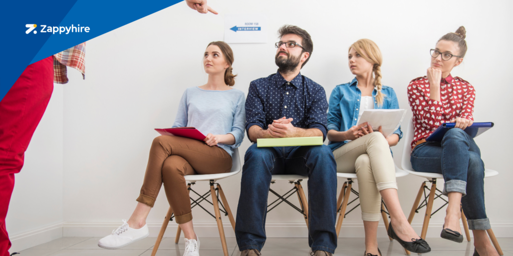 Employee listening to instructions with a blank expression.
